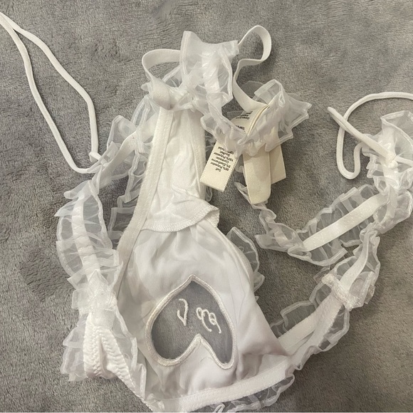 New! For Love And Lemons I DO Ruffle Thong Panty Bridal Wedding 24553 - Picture 6 of 8